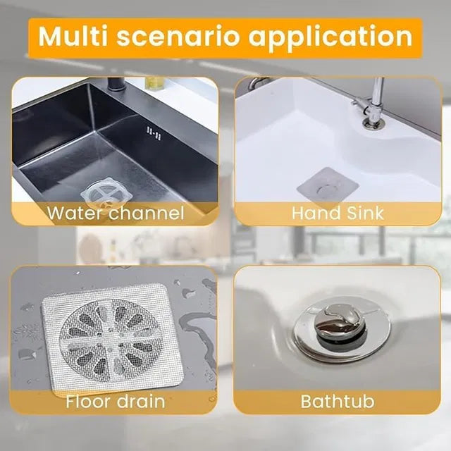 20Pack Disposable Shower Drain Hair Catcher, Drain Hair Catcher Waterproof Mesh Stickers for Bathroom Accessories